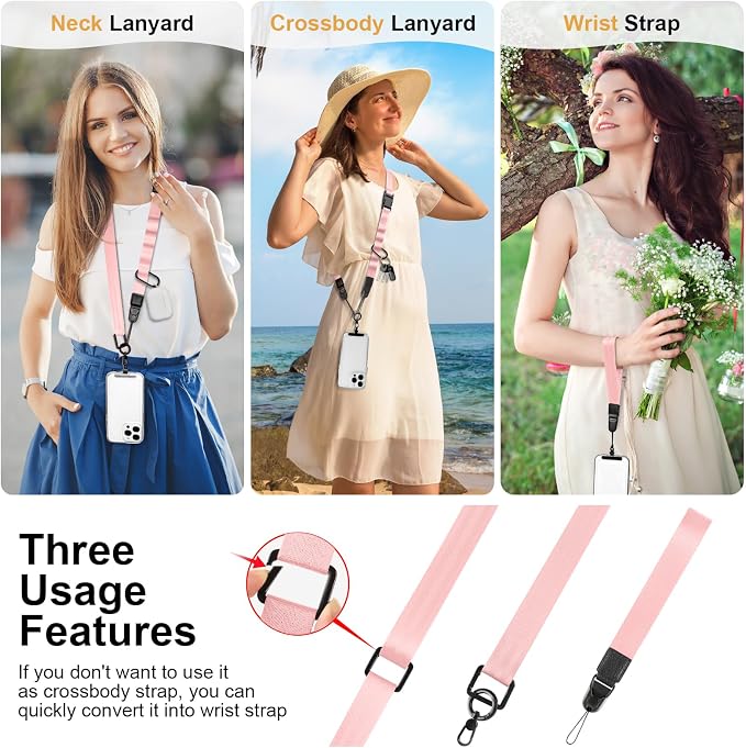 Adjustable Crossbody Phone Lanyard, Universal Phone Wrist Strap and Phone Neck - Image 2