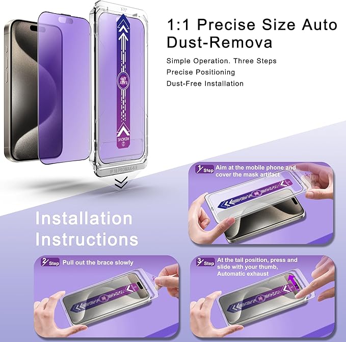 2 Pack Anti Blue Light Matte Screen Protector - Image 4