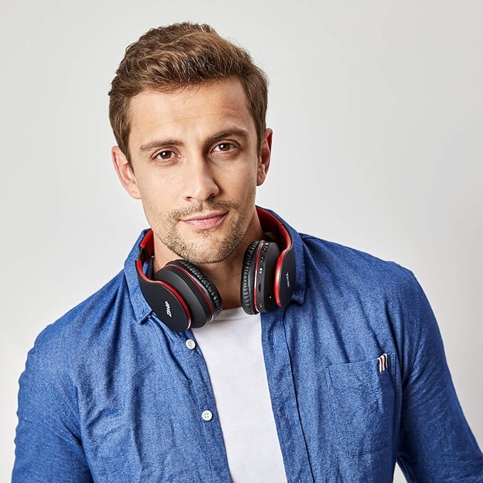 ZIHNIC Bluetooth Headphones Over-Ear, Foldable Wireless and Wired Stereo - Image 4