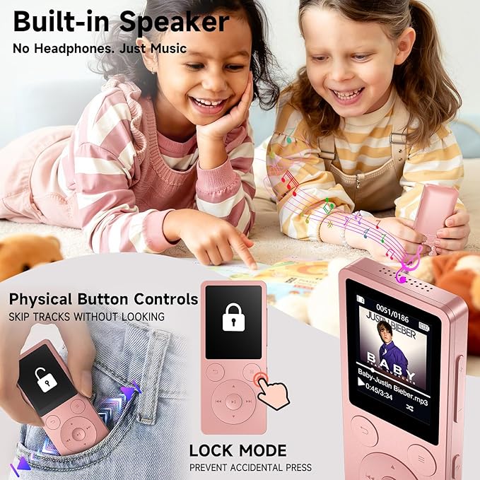 32GB MP3 Player with Bluetooth 5.3, Portable Music Player with Speaker - Image 5