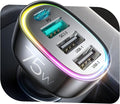 USB C Car Charger Cigarette Lighter Adapter 75W 4-Port Fast Car Charger Fast by Sincerityisworththewait