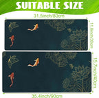 Large Gaming Mouse Pad, Koi Fish Ink Painting Desk Mat, Extended Big Computer - Image 2
