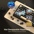 RedThunder K95 Wireless Mechanical Keyboard, TFT Screen & Knob, Tri-Mode - Image 6