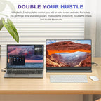 18.5 Inch Portable Monitor for Laptop, FHD 1080P 100% sRGB Travel Monitors for - Image 4