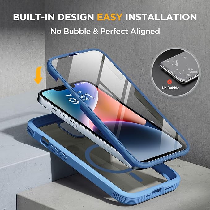 Miracase Magnetic for iPhone 14 Case 6.1", Full-Body Protective Bumper 14 Phone - Image 6