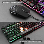 mafiti RK101 Computer Keyboard Mouse Combo Wired, RGB Backlit USB Keyboard - Image 2