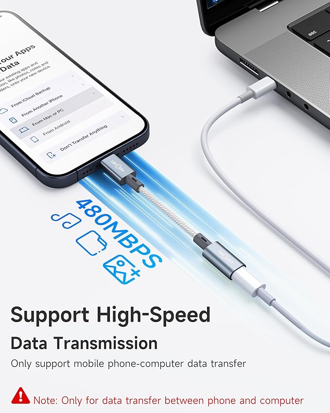 2 Pack Lightning to USB C Adapter, Lightning Female to USB C Male Cable Adapter - Image 6