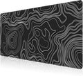 Mouse Pad, Large Mountain Topographic Terrain Map Desk Mat, Extended Non-Slip by NIYLYNSYN