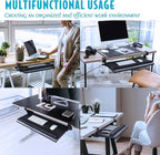 EHO Large Ergonomic C-Clamp Keyboard Tray Mount Under Desk - Image 8