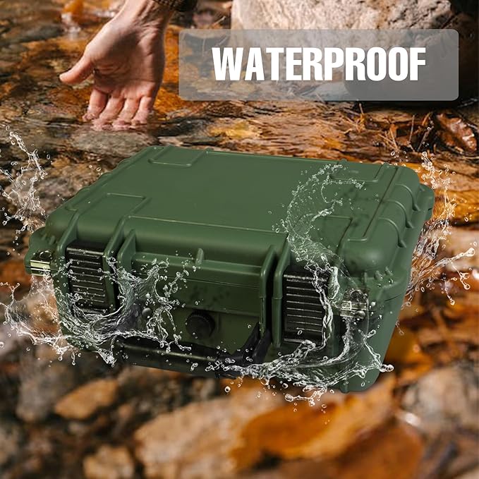 14x 11.5x 6.5 Inch Hard Case, Portable Weather Waterproof Protective Camera Case - Image 4
