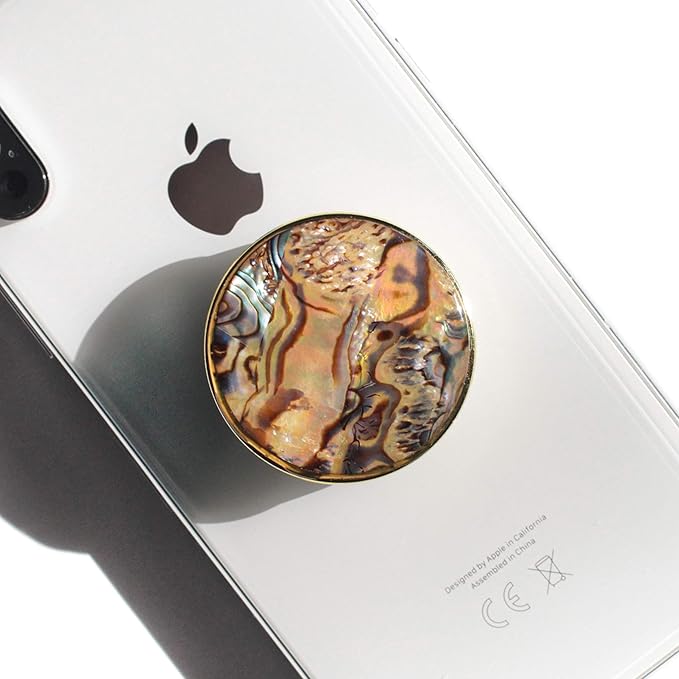 OnTheGrip Cute Natural Seashell Design Round Shape Collapsible Mobile Phone by OnTheGripofficial
