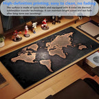 World Map Gaming Mouse Pad XXL Large Vintage Style Full Desk Mat Extended - Image 5
