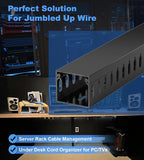 ZhiYo H1.4 x W1.6in Server Rack Cable Management Raceway, 94.5in Cable Raceway - Image 5