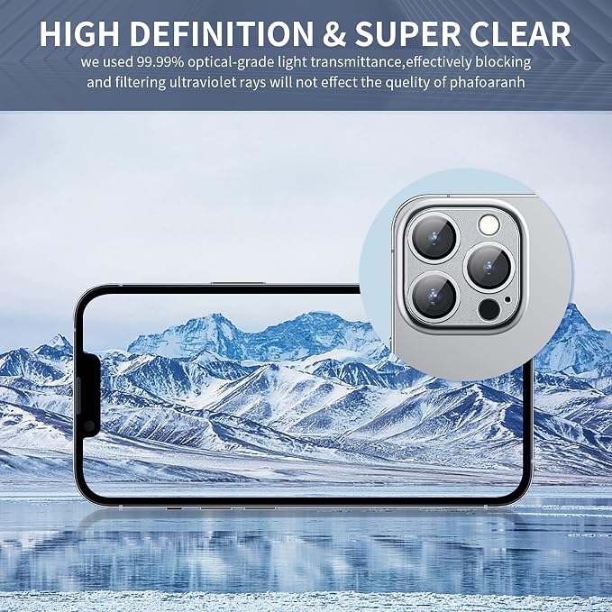 Camera Lens Protector for iPhone 14 Pro/iPhone 14 Pro Max, Alloy Metal Camera - Image 4