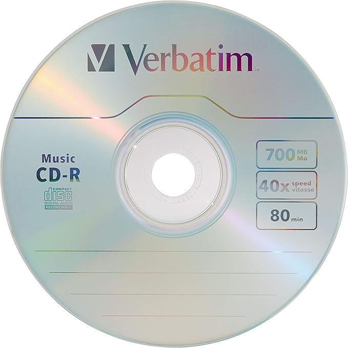 Verbatim Music CD-R 40X 80 Minute 700 MB Blank Recordable Audio Discs 25pk - Image 2