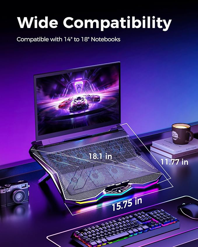 AICHESON Gaming Laptop Cooling Pad - Image 6