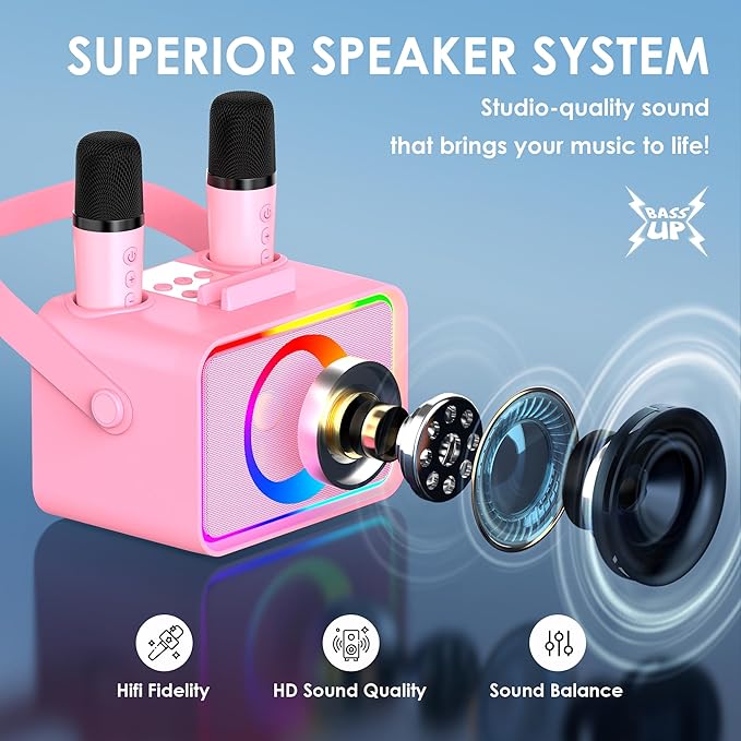 Karaoke Machine, Portable Bluetooth Speaker - Image 2