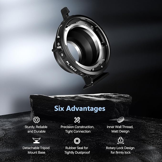 VILTROX PL-M43 Lens Adapter, Lens Converter Ring Camera Lens Mount Adapter Ring - Image 3