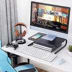 HUANUO Monitor Riser for Desk, Desk Organizer, Laptop Shelf w/Vented for Screen - Image 6
