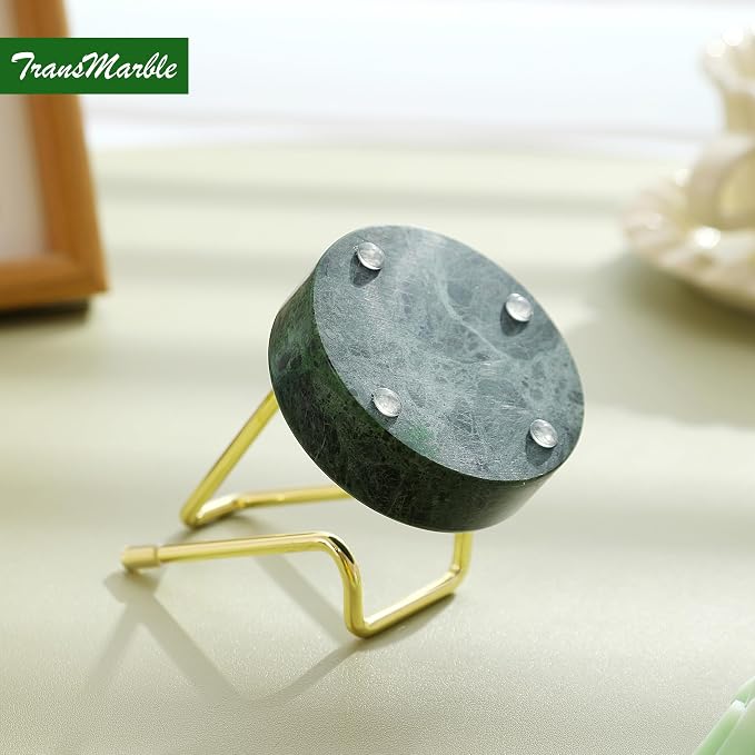 Marble Phone Stand with Metal Holder, Charging Available While Using, Swipe Up - Image 6