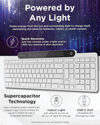 Lenovo 800 Self-Charging Bluetooth Keyboard, Uses Ambient Light - Image 3