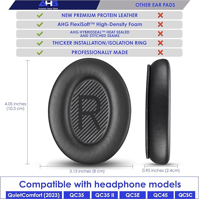 Replacement QC Ear Pad and Headband Pad Kit Cushion. Compatible - Image 5