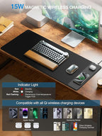 TopMade Mouse Pad with 15W Wireless Charging, Waterproof Gaming Mousepad with - Image 2