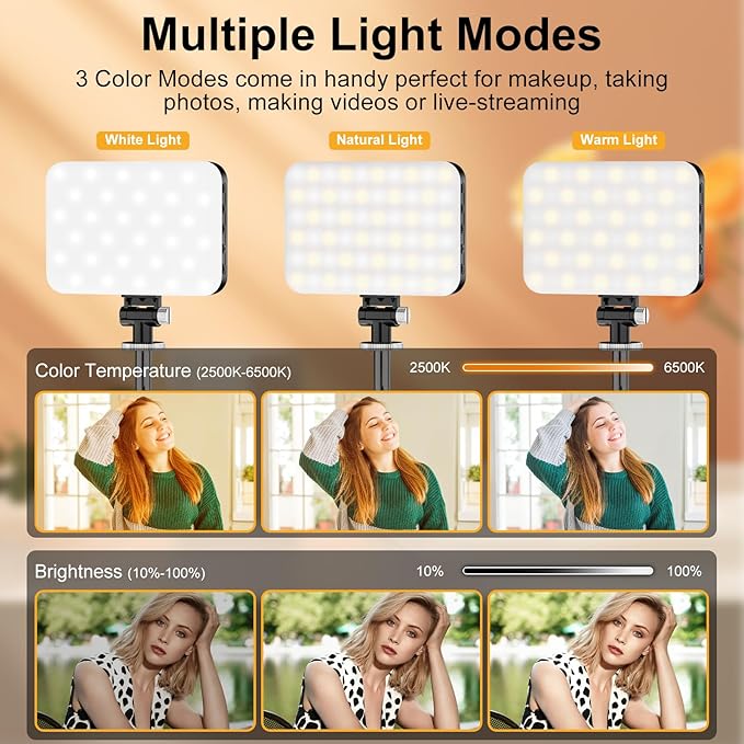 Overhead Phone Mount with 60 LED Portable Selfie Light and Phone Holder - Image 4