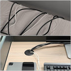 HYCC 5 Pack 2-3/8 Inch Flexible Desk Grommet, Organize Wires and Cables on - Image 6