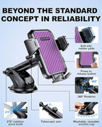 Universal Car Phone Holder for Dashboard Windshield, Hands Free Phone Mount for - Image 6