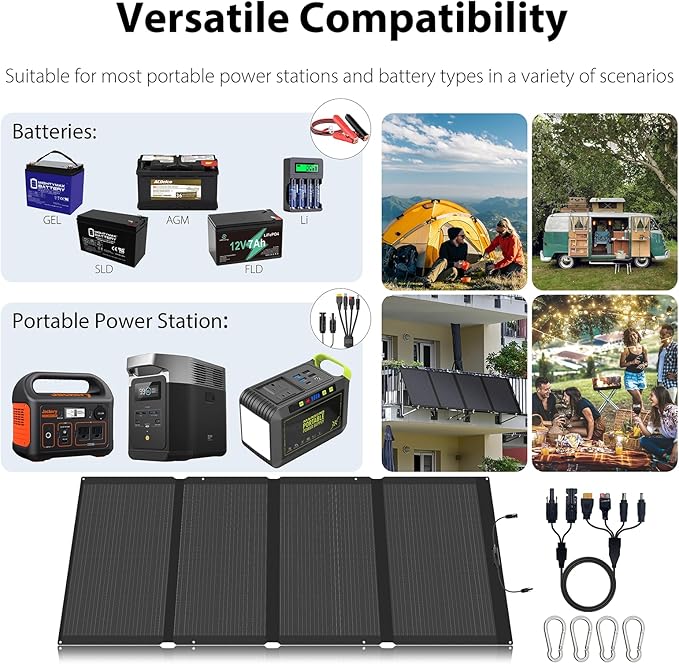 400W 42V ETFE Portable Solar Panel, IP68 Waterproof Foldable 24% High Conversion - Image 7