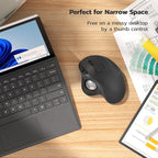 Nulea M501 Wireless Trackball Mouse, Rechargeable Ergonomic, Easy Thumb Control - Image 6