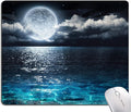 Mouse Pad, Ocean and Moon Mouse Pad, Square Waterproof Mouse Pad Non-Slip by DUADELI