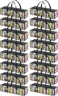 Lifewit CD Storage Bags 16 Pack, Front Window Zipper Design, Stackable Media by Lifewit