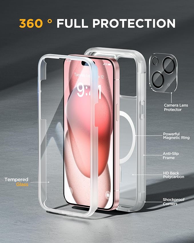 Miracase Magnetic for iPhone 15 Plus Case 6.7'' Full-Body 15 Plus Phone Case - Image 4