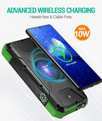 BLAVOR Solar Power Bank, PD18W QC3.0 Fast Charging 10W Wireless Charger - Image 4