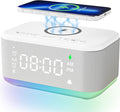 Alarm Clock Speaker Wireless Charger, Digital Alarm Clocks Bedrooms Bluetooth by BroserengyTech