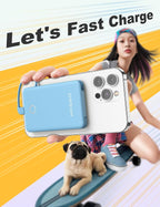 6000mah Ultra Slim Built in Cables Power Bank, Card Size Built in USB C Cords - Image 7