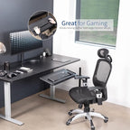 VIVO Office Chair Mounted 26 x 12 Inch Keyboard and Mouse Tray, Ergonomic Tilt - Image 9