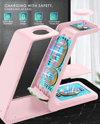 3 in 1 Wireless Charging Station, 2025 Upgraded Fast Desk Charger Station - Image 5