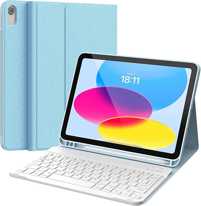 CHESONA Keyboard Case for iPad 11th/10th Generation, Detachable Wireless by CHESONA