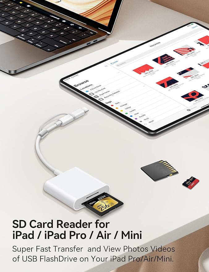 BnmxTek SD Card Reader for iPhone, SD Card Adapter - Image 6