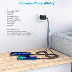2 Pack iPhone Charger, iPhone 14 Wall Charger Cube Dual Port USB-A Adapter Block - Image 7