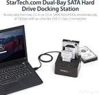 StarTech.com Dual-Bay USB 3.1 to SATA Hard Drive Docking Station, USB 3.1 - Image 2