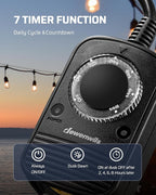 DEWENWILS Outdoor Timer for Lights, Dusk to Dawn Sensor for Electrical Outlet - Image 2