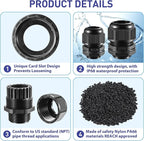 50 PCS 3/8" NPT Nylon Cable Gland Joints - Image 4