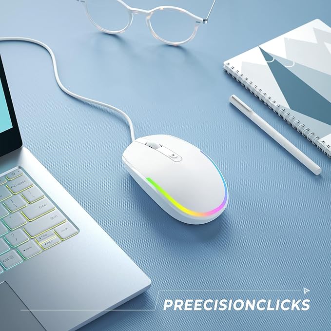 Seenda Wired RGB Backlit Optical LED Mouse - Image 6