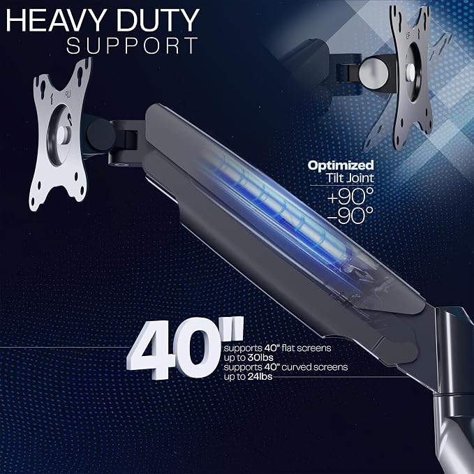 VIVO Premium Aluminum Heavy Duty Single Monitor Arm - Image 5