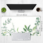 Eucalyptus Leaves Large Mouse Pad Green Plants Extended Gaming Mousepad - Image 2