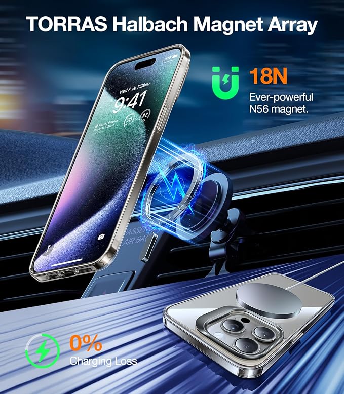 TORRAS Magnetic for iPhone 15 Pro Case, Compatible - Image 2